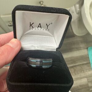 Kay Jewelers Black and Silver Classic Ring